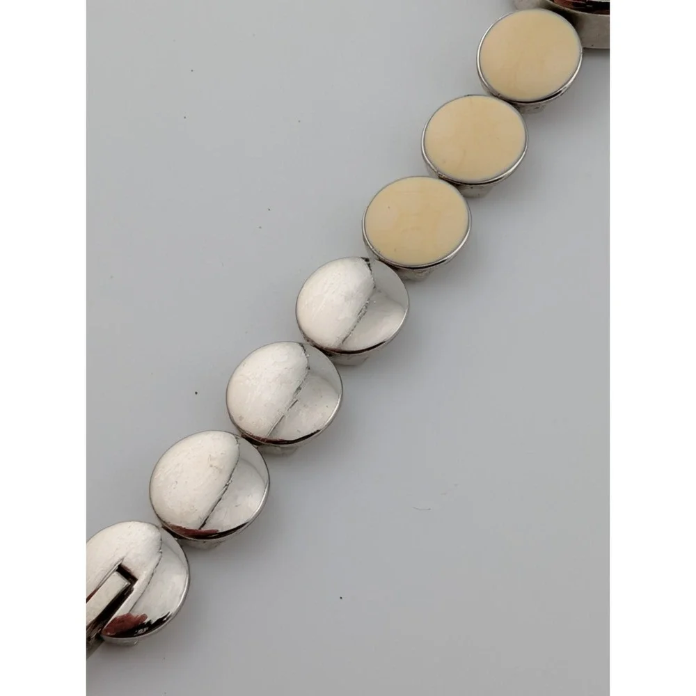 Women's Quartz Watch 22mm Case White Enamel‎ Band 6.5